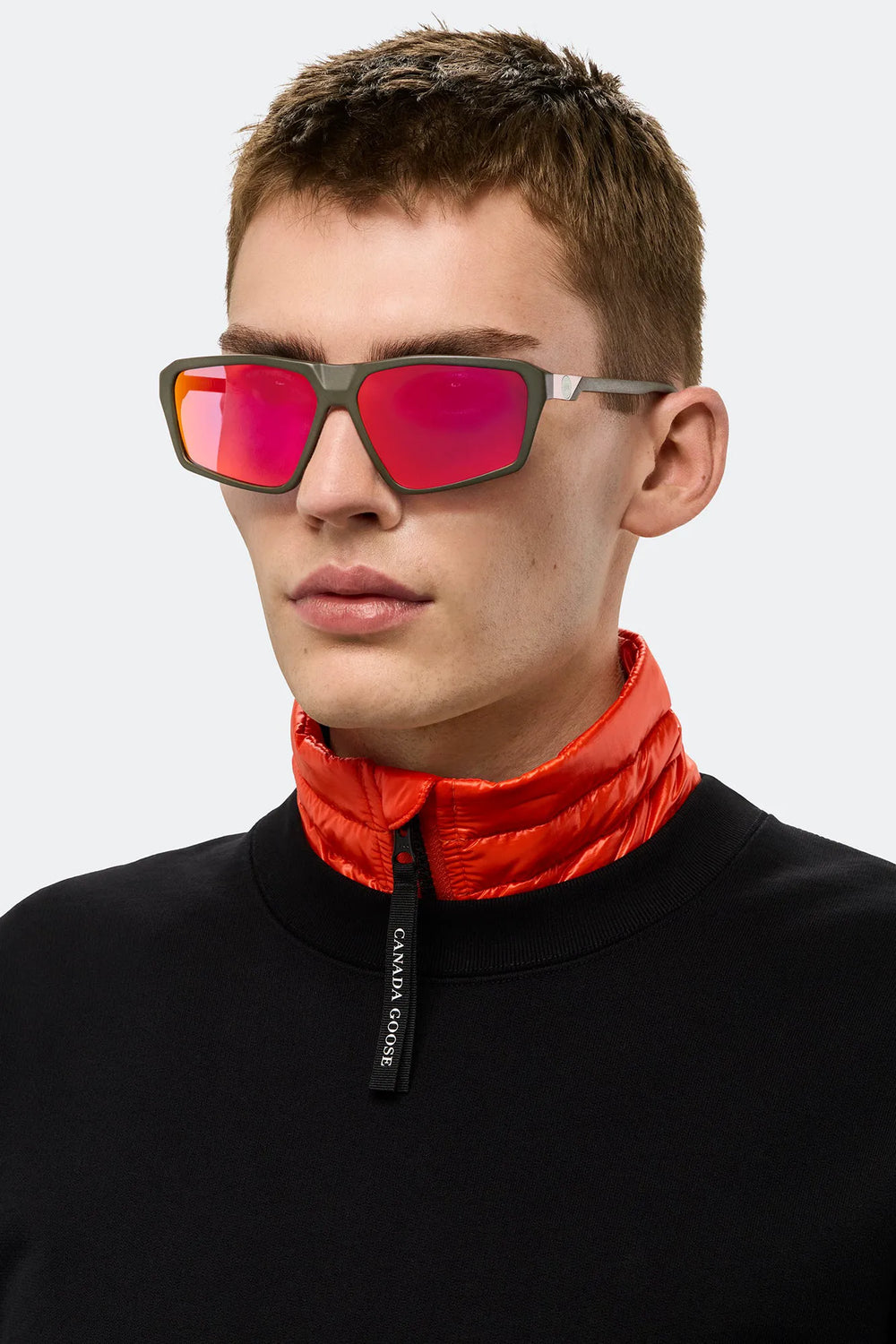 KHAKI/RED