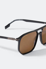 BLACK/SOLID BROWN